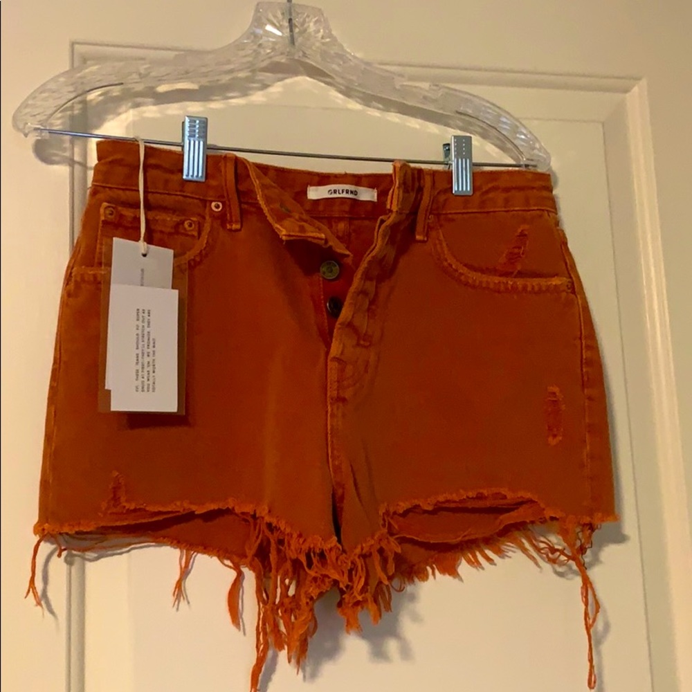 Adorable GRLFRND Burnt Orange Jean Shorts